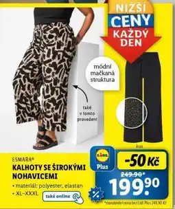 Lidl ESMARA KALHOTY SE ŠIROKÝMI NOHAVICEMI nabídka