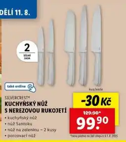 Lidl SILVERCREST Kuchyňský nůž s nerezovou rukojetí nabídka