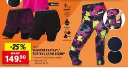 Lidl CRIVIT FUNKČNÍ KRAŤASY / ŠORTKY / CAPRI LEGÍNY nabídka