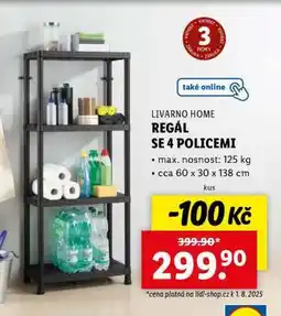 Lidl LIVARNO HOME REGÁL SE 4 POLICEMI nabídka