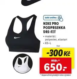 Lidl NIKE PRO PODPRSENKA DRI-FIT nabídka
