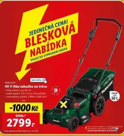 Lidl PARKSIDE 40 V Aku sekačka na trávu nabídka