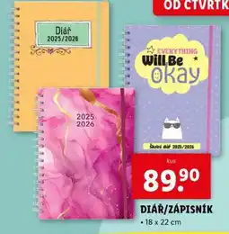 Lidl DIÁŘ/ZÁPISNÍK nabídka