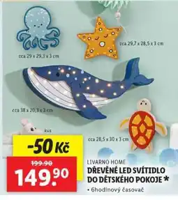 Lidl LIVARNO HOME DŘEVĚNÉ LED SVÍTIDLO DO DĚTSKÉHO POKOJE nabídka
