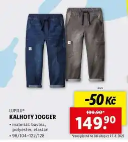 Lidl LUPILU KALHOTY „JOGGER“ nabídka