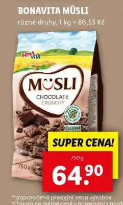Lidl Bonavita Müsli nabídka