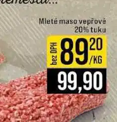 Jip Mleté maso vepřové 20% tuku 1kg nabídka