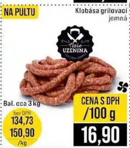 Jip Klobása grilovací jemná 3 kg nabídka