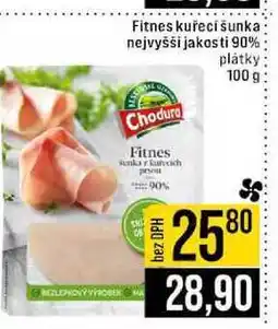 Jip Fitnes kuřecí šunka nejvyšší jakosti 90% plátky 100 g nabídka