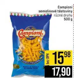 Jip Campioni semolinové těstoviny různé druhy 500 g nabídka