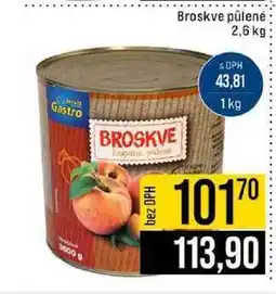 Broskve půlené 2,6 kg