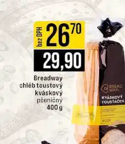 Jip Breadway chléb toustový kváskový pšeničný 400 g nabídka