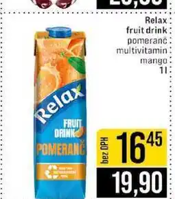 Jip Relax fruit drink pomeranč multivitamin mango 1l nabídka