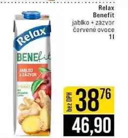 Jip Relax Benefit jablko + zázvor červené ovoce 1l nabídka