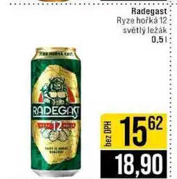 Jip Radegast Ryze hořká 12 světlý ležák 0,5l nabídka