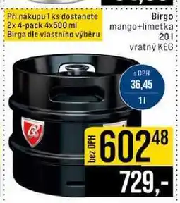 Jip Birgo mango+limetka 20l nabídka