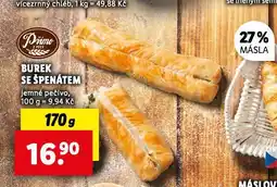 Lidl Burek se špenátem nabídka
