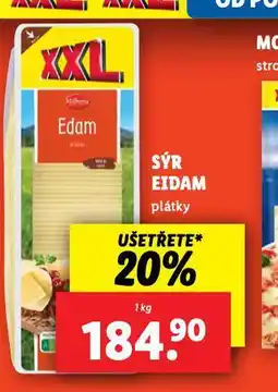 Lidl Sýr eidam plátky nabídka