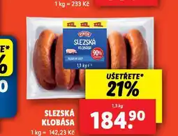 Lidl Slezská klobása nabídka