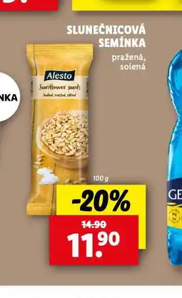Lidl Slunečnicová semínka pražení, solená nabídka