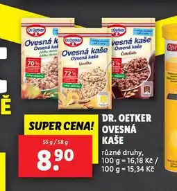 Lidl Dr. oetker ovesná kaše nabídka