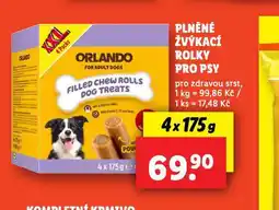 Lidl Orlando plněn= žvýkací rolky pro psy nabídka