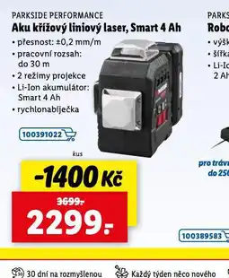Lidl Aku křížový liniový laser, smart 4 ah nabídka