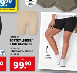 Lidl Šortky biker s bio bavlnou nabídka