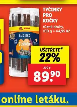 Lidl Coshida tyečinky pro kočky nabídka