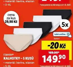 Lidl Kalhotky nabídka