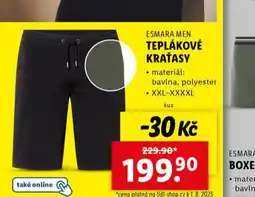 Lidl Teplákové kraťasy nabídka