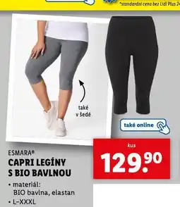 Lidl Capri legíny s bio bavlnou nabídka