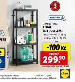 Lidl Regál se 4 policemi nabídka