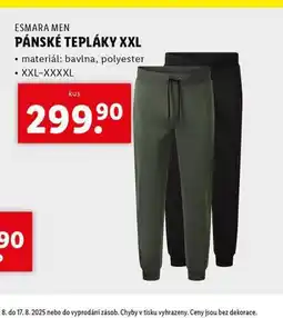 Lidl Pánské tepláky xxl nabídka