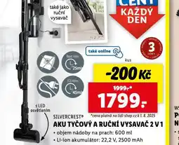 Lidl Aku tyčový a ruční vysavač nabídka