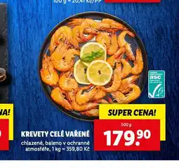Lidl Krevety celé vařené nabídka