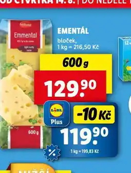 Lidl Ementál nabídka