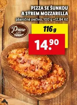Lidl Pizza seš unkou a sýrem mozzarella nabídka