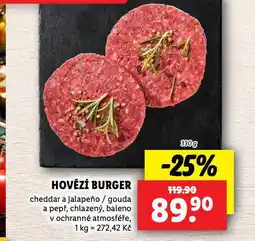 Lidl Hovězí burger nabídka