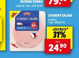 Lidl Lyonský salám nabídka