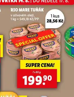 Lidl Rio mare tuňák nabídka