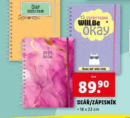 Lidl Diář / zápisník nabídka