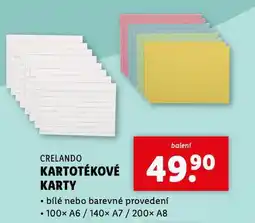 Lidl Kartotékové karty nabídka