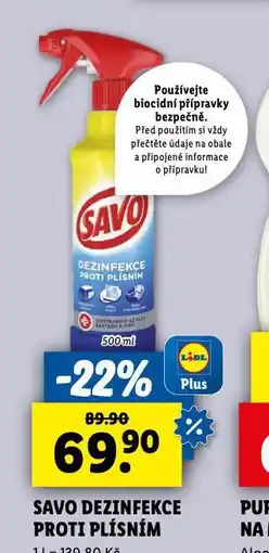 Lidl Savo dezinfekce proti plísním nabídka