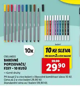 Lidl Barevné popisovače / fixy nabídka