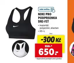 Lidl Nike pro podprsenka dri-fit nabídka