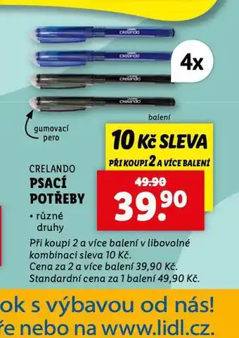 Lidl Psací potřeby nabídka