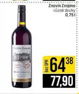 Jip Znovín Znojmo různé druhy 0,75l nabídka