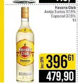 Jip Havana Club Anējo 3 años 37,5% Especial 37.5% 1l nabídka