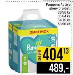 Jip Pampers Active pleny pro děti S6 56 ks nabídka